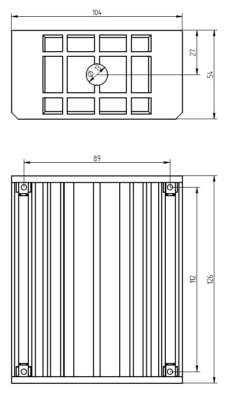 Flush-mounted box