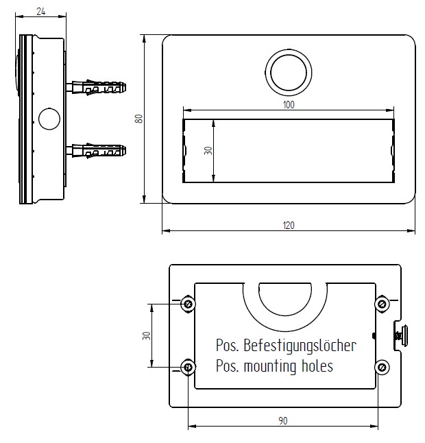 Klingeltaster 1 WE ETA 740 LED V4A AP