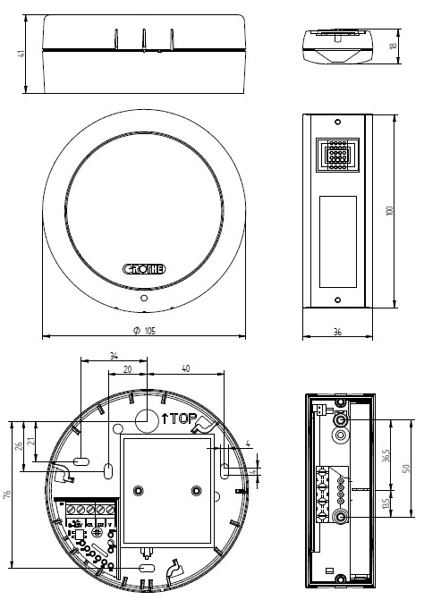 Wireless chime kit wallmount