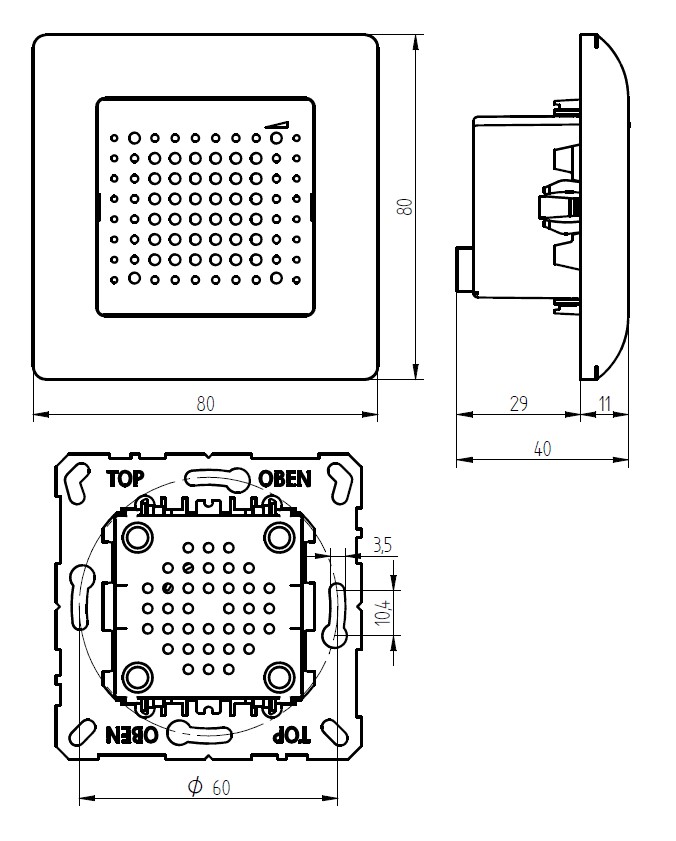 Flush-mounted bell