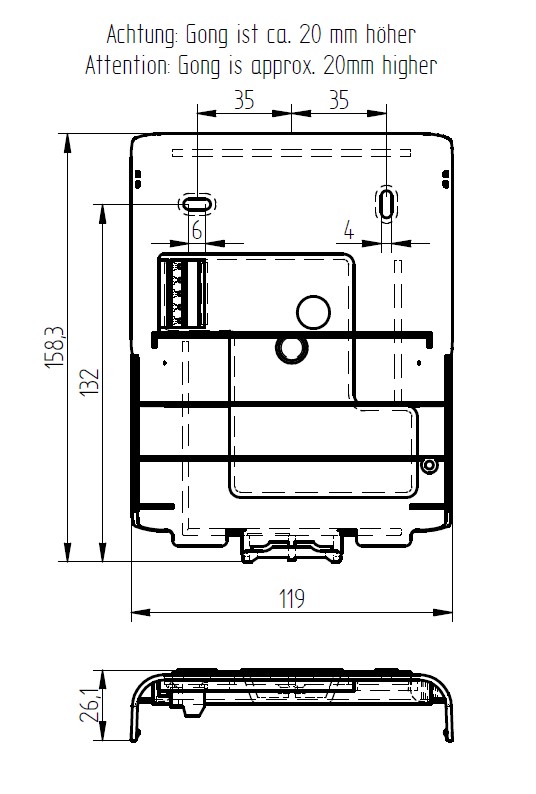 Wall bracket ECHO120/M