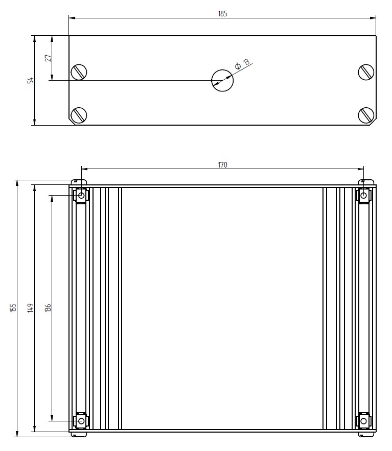 Flush-mounted box