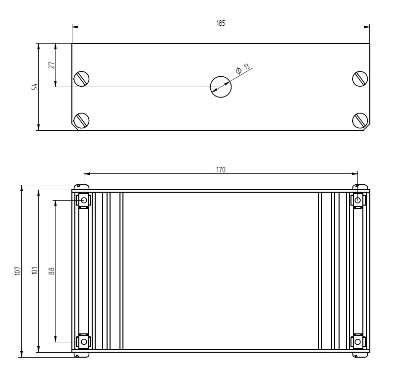 Flush-mounted box