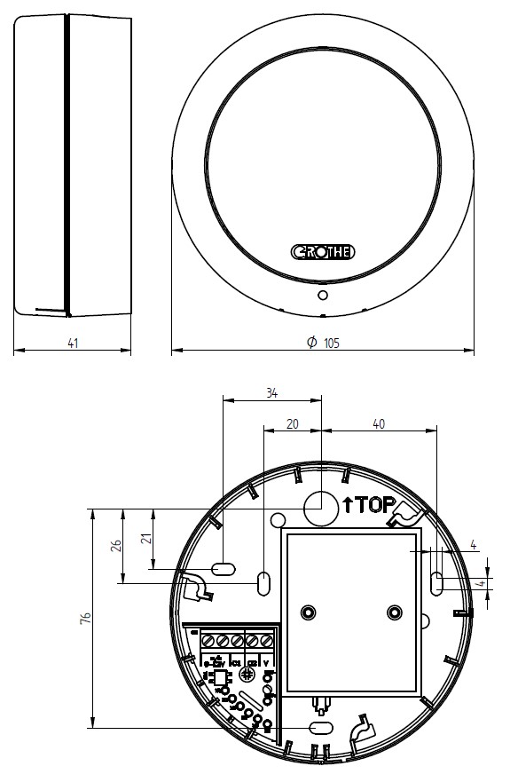 Electronic chime wallmount