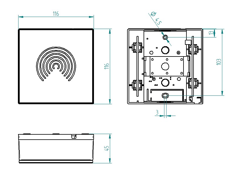 Elektromechanischer Zweiklang GONG 465A Bw Sound in Messingoptik GONG 465A Bw/me-s